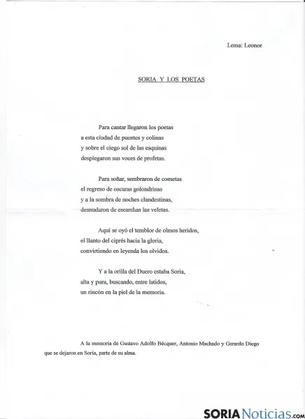 Soneto ganador. 