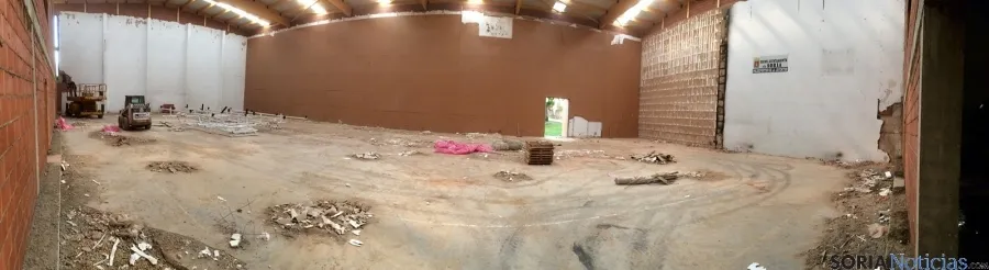Estado actual de las obras del Polideportivo de la Juventud. Ayto