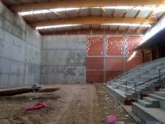 Estado actual de las obras del Polideportivo de la Juventud. Ayto