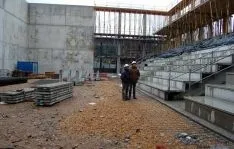 Estado actual de las obras del Polideportivo de la Juventud. Ayto