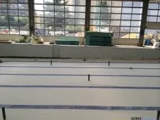 Estado actual de las obras del Polideportivo de la Juventud. Ayto