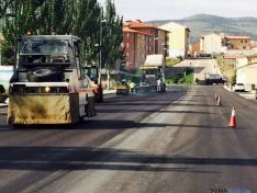 Obras de pavimentación en Olvega
