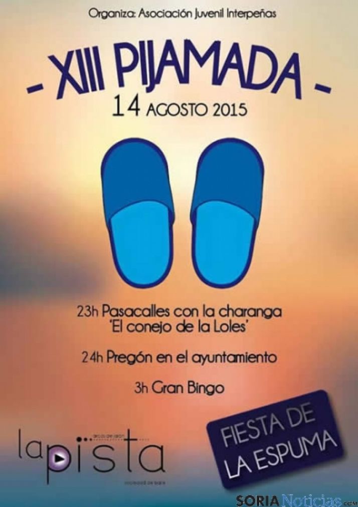 Cartel de la pijamada