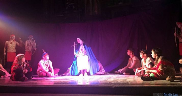 Una de las escenas del teatro en el monasterio agredeño. 