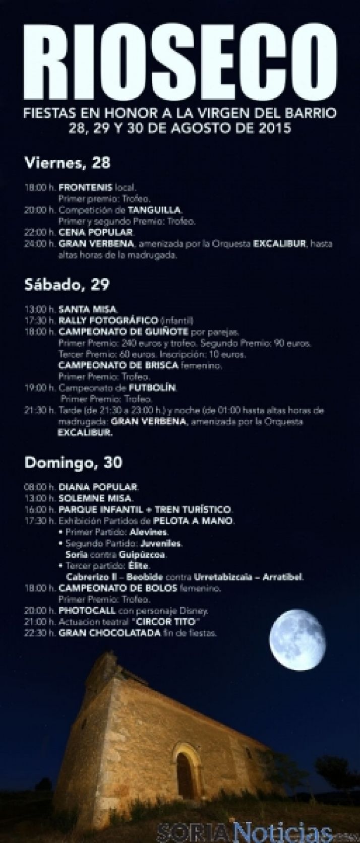 Cartel para desplegar de las fiestas de Rioseco. / Alejandra y María Álvarez