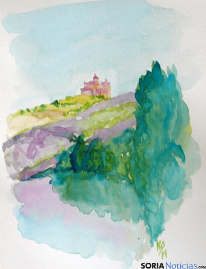 Una de las pinturas de la muestra. 