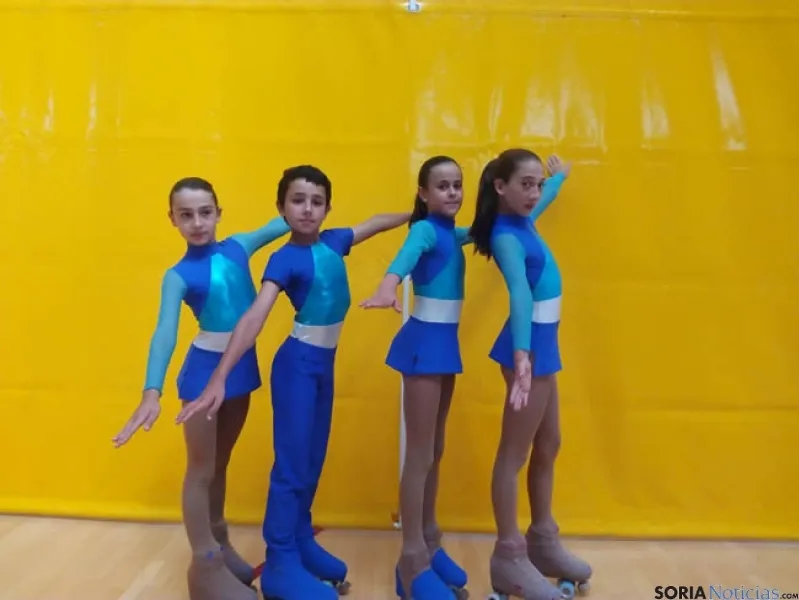 Representantes sorianos de patinaje