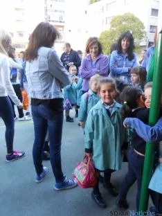 El patio de Escolapias este miércoles. / SN