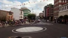 Bella estampa de la Vuelta en Ólvega. / SN