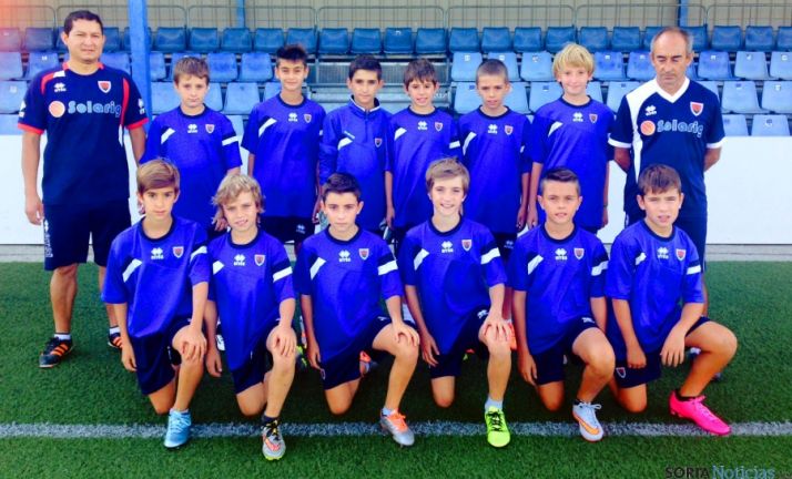 El equipo alevín A del Numancia. 