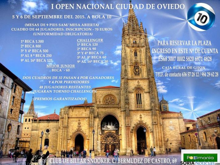 El cartel del open de Oviedo.