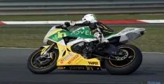 La corredora en el circuito de Navarra.
