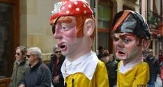 Cabezudos por el centro de Soria