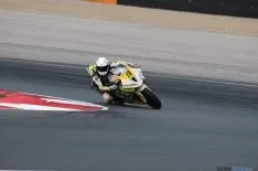La corredora en el circuito de Navarra.