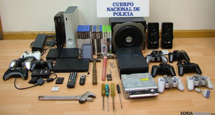 Los objetos incautados. / Subdelg.