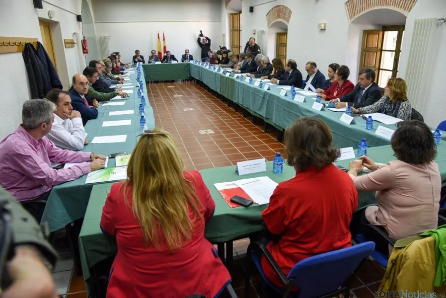 La reunión con agentes sociales este miércoles en Soria. / SN