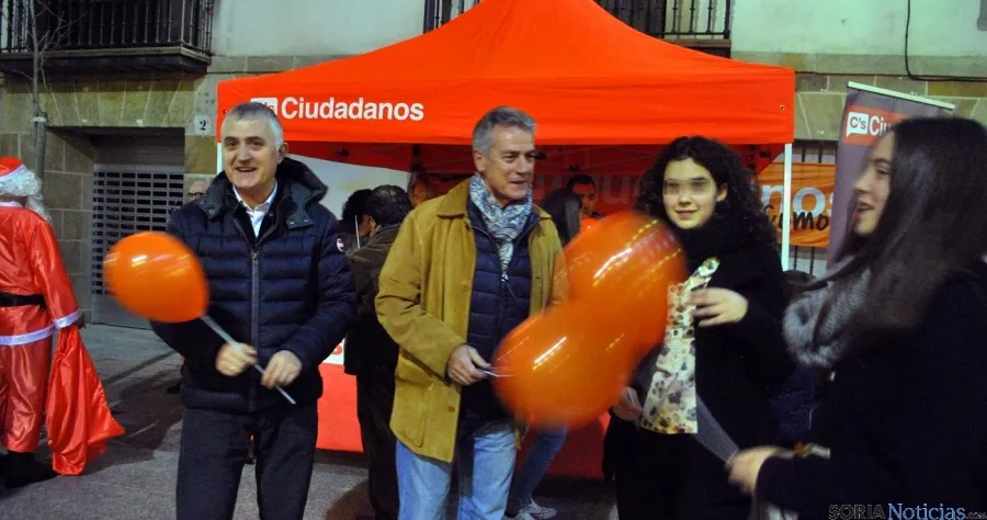 Imagen del cierre de campaña en el centro de Soria. / SN