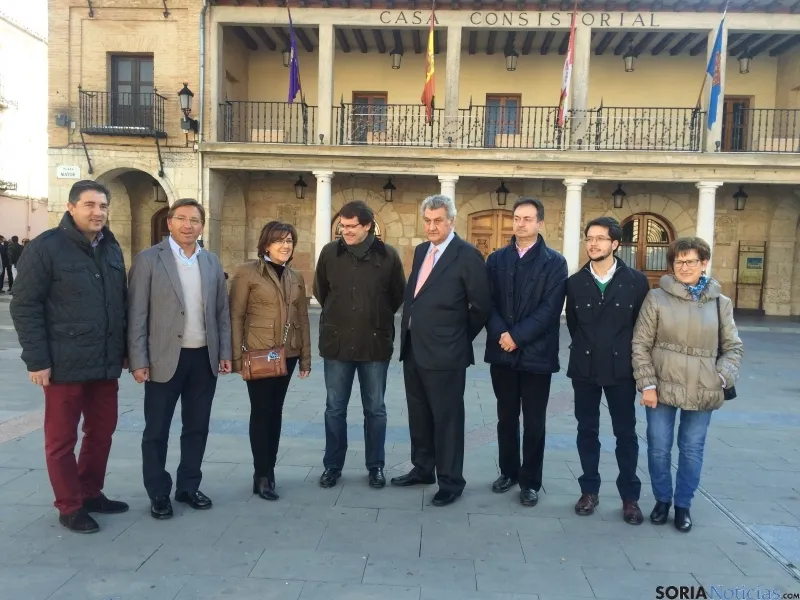 Representantes del PP soriano con Mañueco