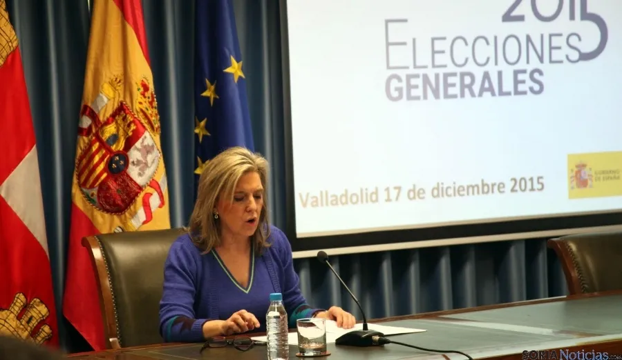 La delegada del Gobierno en Castilla y León, María José Salgueiro este jueves. 