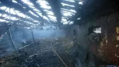 Imagen de la nave calcinada. / BO