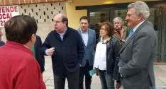 Herrera antes del comienzo del mitin electoral este sábado en Soria. / Pelayo FG