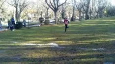 Imagen de la jornada de atletismo este domingo en la Alameda Cervantes. / SN