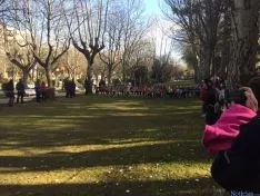 Imagen de la jornada de atletismo este domingo en la Alameda Cervantes. / SN