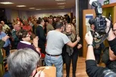 Imagen del mitin del PSOE este miércoles en Soria.