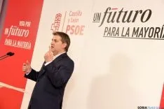Imagen del mitin del PSOE este miércoles en Soria.