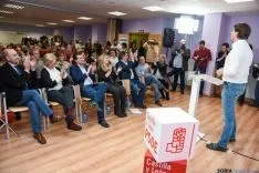 Imagen del mitin del PSOE este miércoles en Soria.