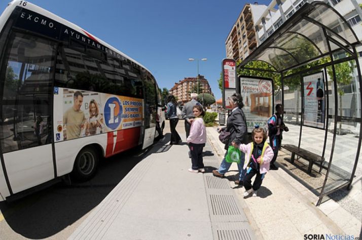 Imagen de un autobús urbano de Soria./SN