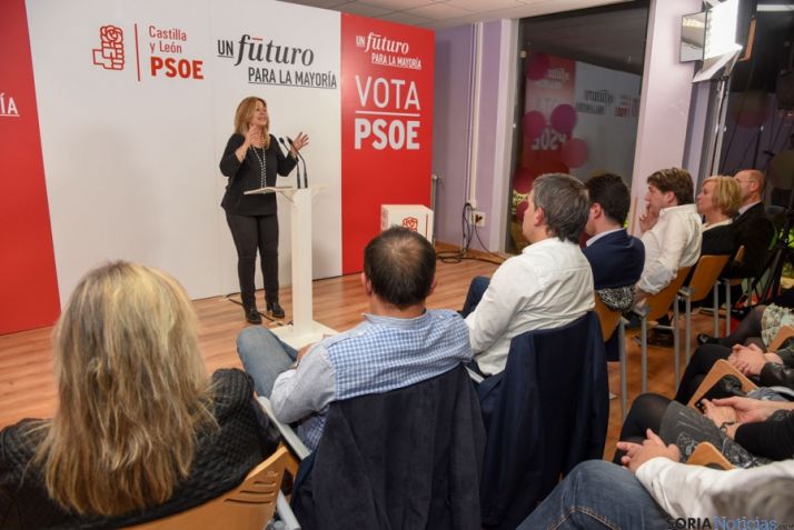 Imagen del mitin del PSOE este miércoles en Soria./SN