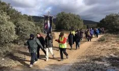 Los peregrinos en la etapa./DOS
