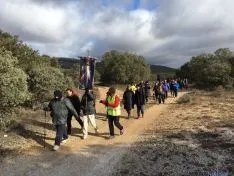 Los peregrinos en la etapa./DOS