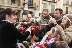 El sacrificio del gorrino este domingo en El Burgo. / SN