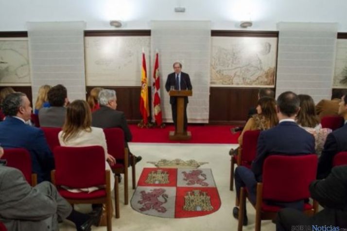 Herrera, en la reunión celebrada con sus altos cargos