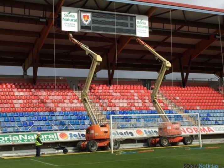 Instalación de la calefacción en Los Pajaritos.