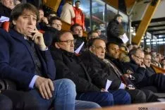 El presidente de la LFP, en el palco de Los Pajaritos.