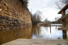 Imagen de la crecida del Duero a su paso por la ciudad. / SN