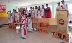 Ambiente romano en el Santa Teresa de Jesús este viernes. / SN