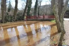 Imagen de la crecida del Duero a su paso por la ciudad. / SN