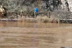 Imagen de la crecida del Duero a su paso por la ciudad. / SN
