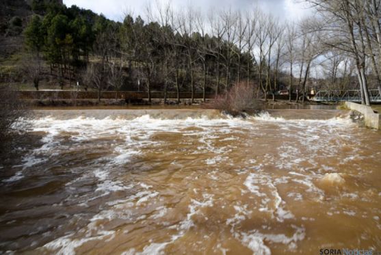 El Duero, en las últimas inundaciones en Soria.