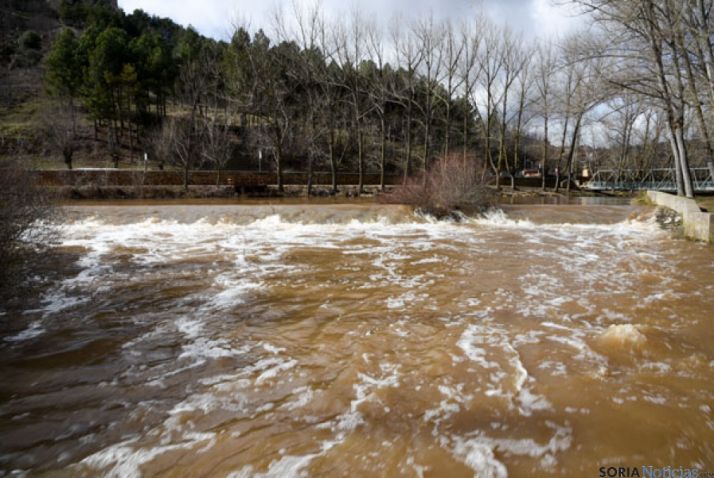 El Duero, en las últimas inundaciones en Soria.