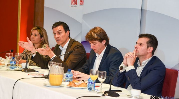 Carlos Martínez, en la visita realizada por Pedro Sánchez a Soria.