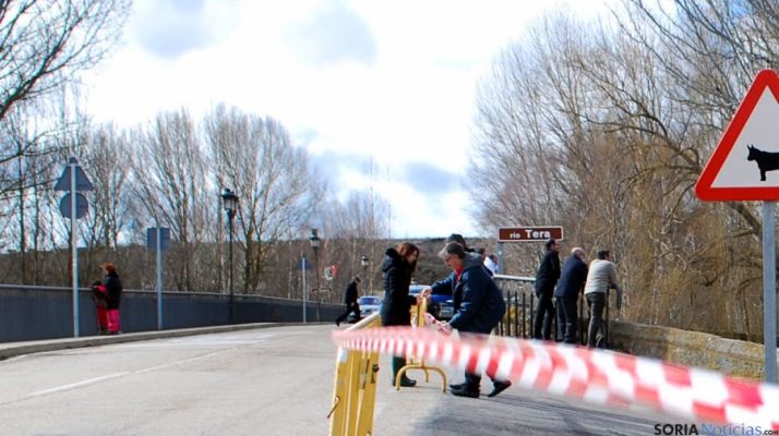 Corte del paseo del Duero en Garray. / SN
