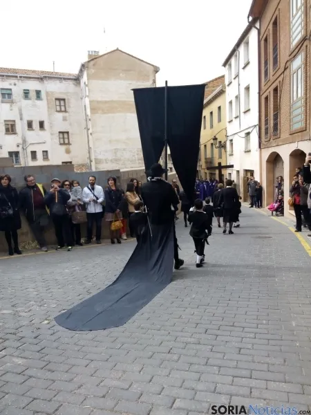 Imagen de la procesión de las Siete Palabras este Viernes Santo en Ágreda. / SN