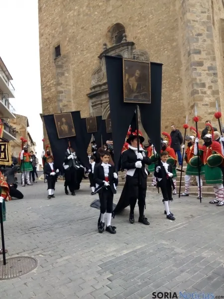 Imagen de la procesión de las Siete Palabras este Viernes Santo en Ágreda. / SN