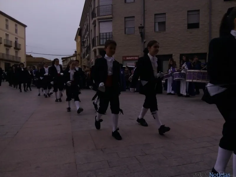 Imagen de la procesión de las Siete Palabras este Viernes Santo en Ágreda. / SN