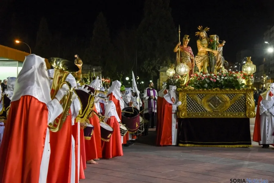 Encuentro entre las Cofradías de la Oración en el Huerto y la Flagelación del Señor. /Ana Isla